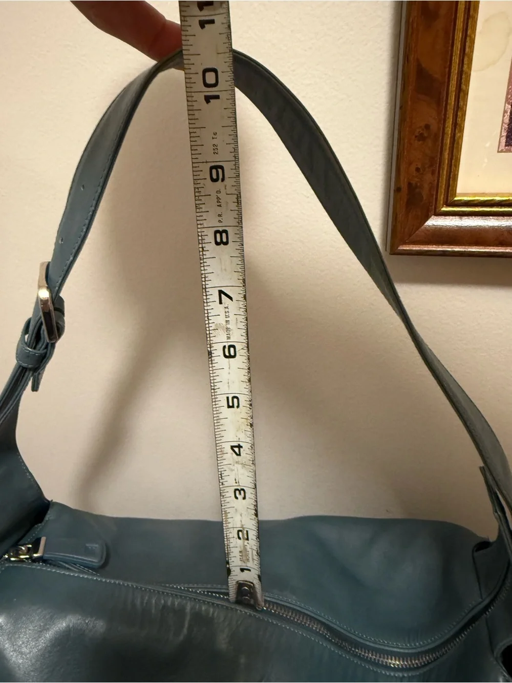 Made in Italy Bally Teal Leather hobo Shoulder Bag